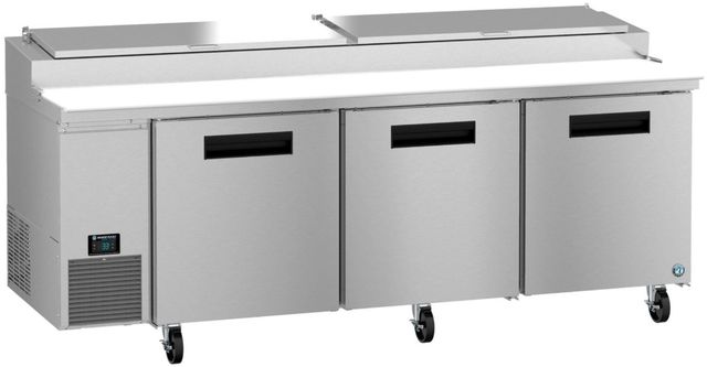 Hoshizaki 93" 29.3 Cu. Ft. Stainless Steel Three Section Pizza Prep Table Refrigerator-1