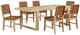 Steve Silver Co. Reid 7-Piece Brown/Sand Dining Table Set-0