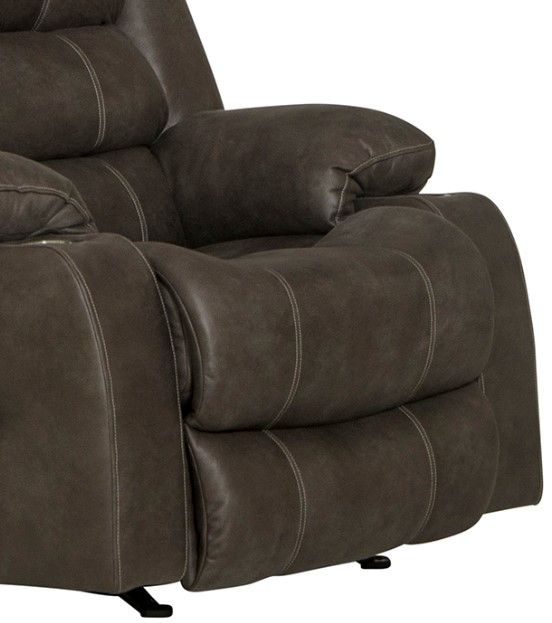 American Wholesale Furniture Beckley Steel Rocker Recliner with Cupholder -2