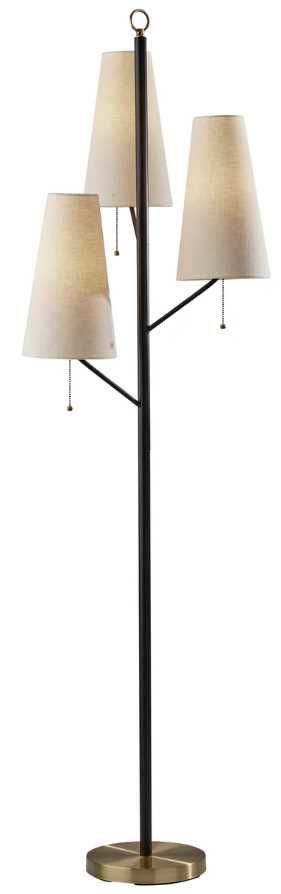 Adesso® Daniel Antique Brass Floor Lamp-0