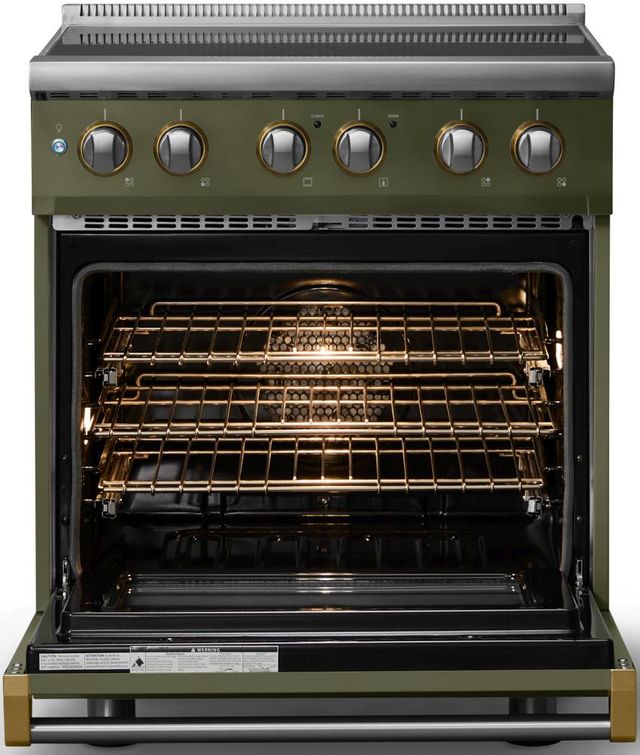 Viking® 5 Series 30" Martini Pro Style Induction Range with Brushed Brass Trim-1