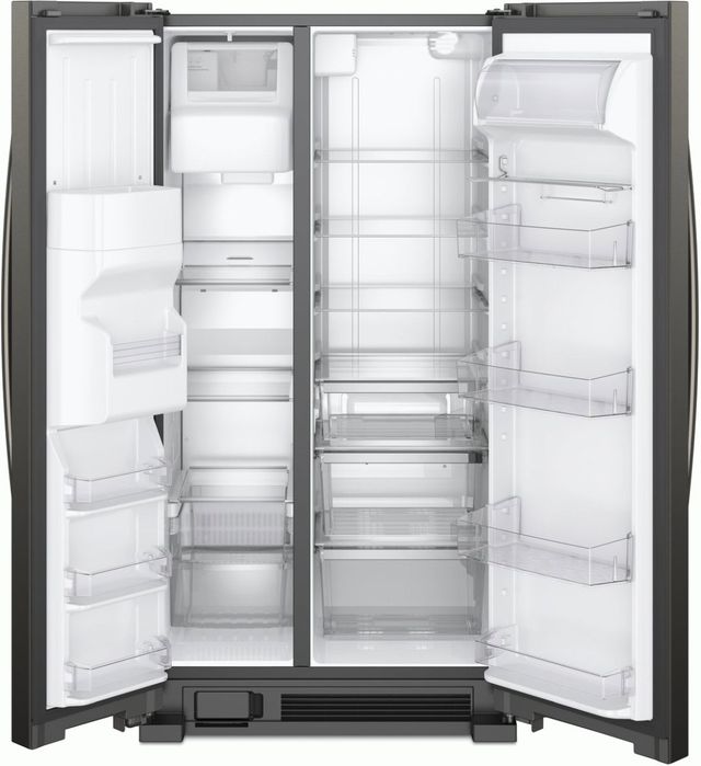 Whirlpool® 33" 21.4 Cu. Ft. Black Stainless Side-by-Side Refrigerator-2