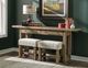 Legacy Classic Vintage Market Barnwood Oak/Beige Accent Stool-2