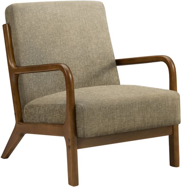 Monarch Specialties Inc. Light Brown/Walnut 34" Accent Chair-0