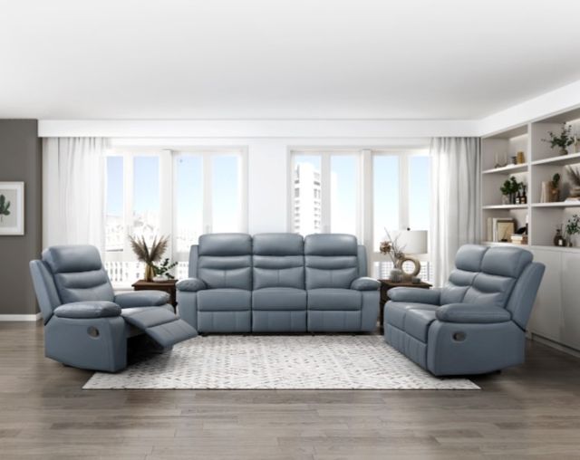 Homelegance® Hancock Blue Manual Recliner-1