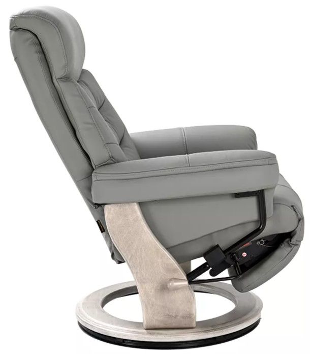 BenchMaster Limited Edition Gray Manual Flip-Up Footrest Recliner-3