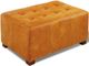Campio Furniture Legacy Leather Timeless Orange Ottoman-0