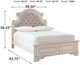Signature Design by Ashley® Realyn Chipped White Youth Full Upholstered Panel Bed-2