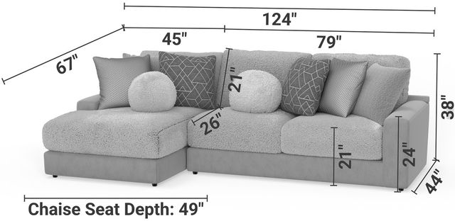 Jackson Furniture Canyon 2-Piece Fawn/Umber Left-Arm Facing Sectional-2