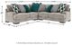 Ashley® Bardarson 3-Piece Silver Sectional-1