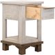 International Furniture Direct Golden Loft Gray Chairside Table with Brown Base-4