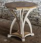 Uttermost® Ranen Golden Mango Side Table with Aged White Base-3