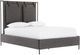 Four Hands Leigh San Remo Ash/Waxed Black Queen Upholstered Metal Rod Bed-0