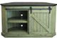 American Heartland Manufacturing Rustic Two-Tone Quaint Corner TV Cart-2