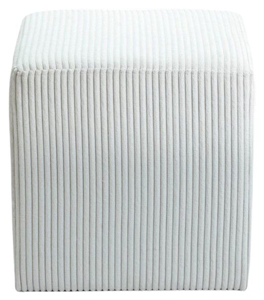 Meridian Furniture Roy Cream Square Ottoman-1