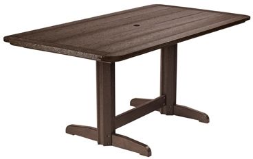 C R Plastics 72" Chocolate Rectangular Dining Table-0