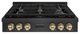 ZLINE Autograph Edition Paramount 36" Black Satin Stainless Steel Gas Rangetop with 6 Brass Burners and Porcelain Cooktop in Champagne Bronze Accents -0