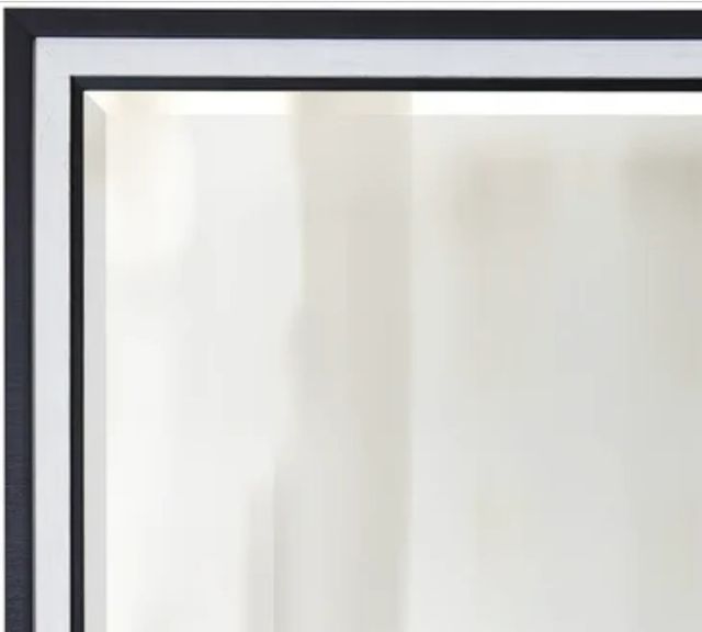Stylecraft Black/White Beveled Framed Wall Mirror-1