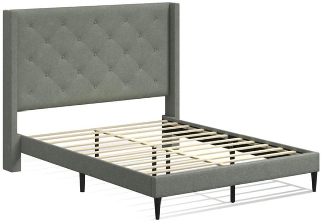 American Wholesale Furniture Carrington Stone King Upholstered Bed-2