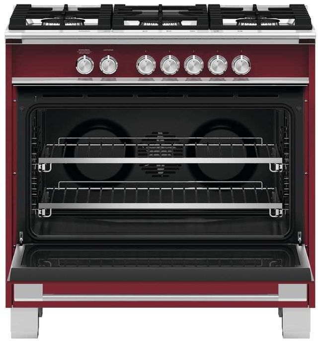 Fisher & Paykel 36" Red Pro Style Natural Gas Range-2