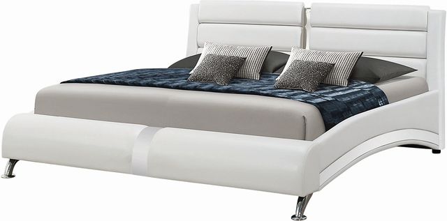 Coaster® Jeremaine White Upholstered California King Bed-0
