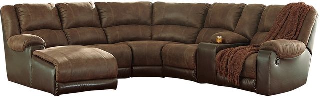Signature Design by Ashley® Nantahala 6-Piece Coffee Reclining Left-Arm Facing Sectional and Chaise-0