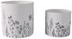 Sagebrook Home 2-Piece Navy/White Wildflower Field Planter Set-2