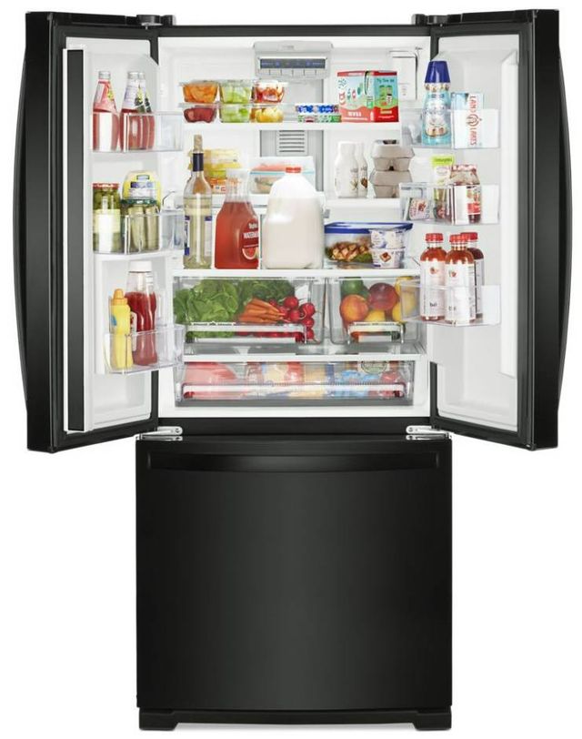 Whirlpool® 19.7 Cu. Ft. Black French Door Refrigerator-2