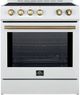 FORNO® Leonardo 30" White Pro Style Induction Range-0