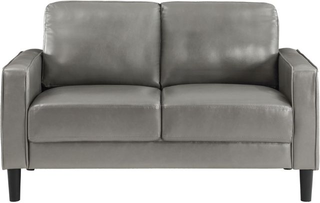 Coaster® Ruth Gray Upholstered Track Arm Loveseat-1