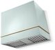La Cornue Cornufé Loge 36" Roquefort Wall Mounted Range Hood with Polished Brass Trim-0