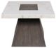 Furniture of America® Grasten White Coffee Table with Dark Walnut Base-5