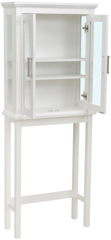Linon Scarsdale White Space Saver Cabinet-2