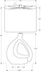 Monarch Specialties Inc. Black Resin Table Lamp with Grey Shade-1
