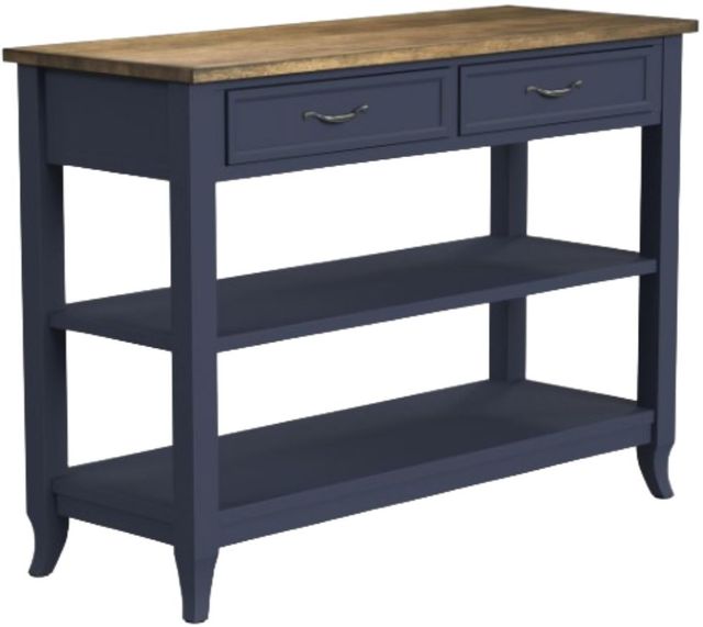 Null Furniture Mystic Navy/Toasted Almond Sofa/Media Console Table-0