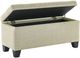 Worldwide Homefurnishings Inc. Lila Beige Rectangular Storage Ottoman Bench -1