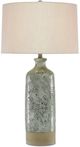 Currey & Company Stargazer Almond/Celadon Crackle White Table Lamp-2