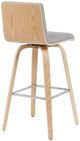 Armen Living Vienna 2-Piece Gray/Oak Swivel Barstool Set-3