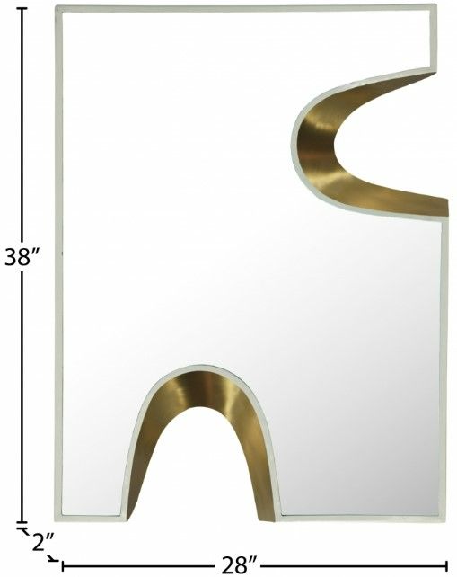 Meridian Furniture Soleil Cream/Yellow Mirror-4