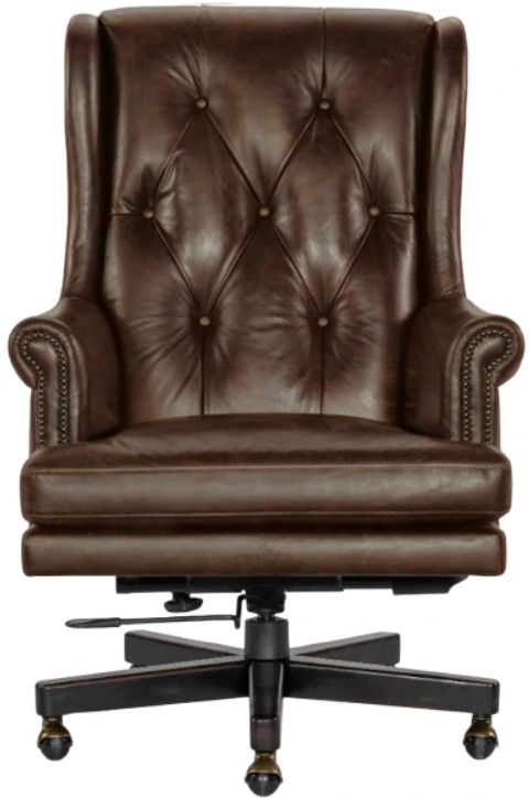 Hooker® Furniture EC Charleston Old Saddle Cocoa Executive Swivel Tilt Office Chair-1