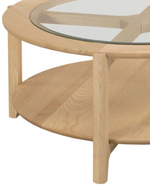 Kincaid® Essence Newport Glass Top Round Coffee Table with Ash Base-1