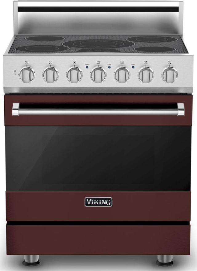 Viking® 3 Series 30" Kalamata Red Freestanding Electric Range-0