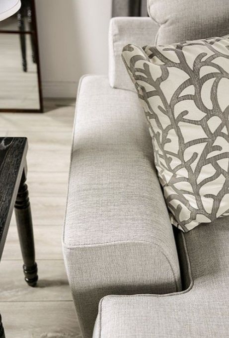 Furniture of America® Picotee Light Gray Loveseat-3