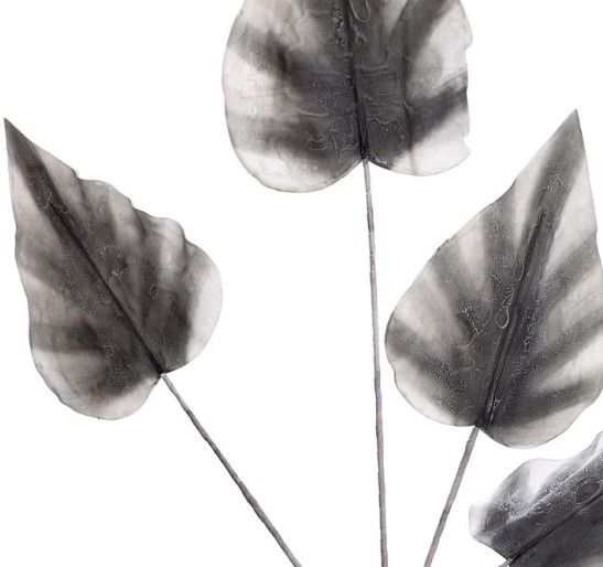Harp & Finial® Alocasia Stem Gray Foam Floral-1