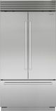 Sub-Zero® Classic Series 24.2 Cu. Ft. Stainless Steel Built In French Door Refrigerator-0