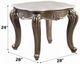 ACME Furniture Elozzol Beige End Table with Antique Bronze Base-2