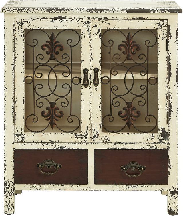 Powell® Parcel Antiqued White Console-1