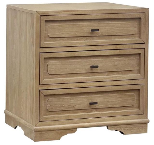 Bernards Tarrington Cashew 3-Drawer Nightstand-0