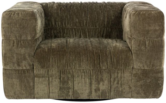 Classic Home Afeela Olive Green Swivel Chair-2