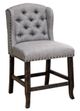 Furniture of America® Sania Antique Black/Light Gray Wingback Counter Chair-0